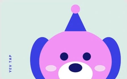 Mint card with a large Tap Pup mascot